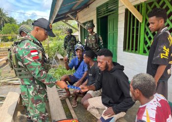Yankes Keliling Satgas Yonif 123/Rajawali Perkuat Kepercayaan Masyarakat dan Dukung Pemerataan Layanan Kesehatan di Papua Selatan