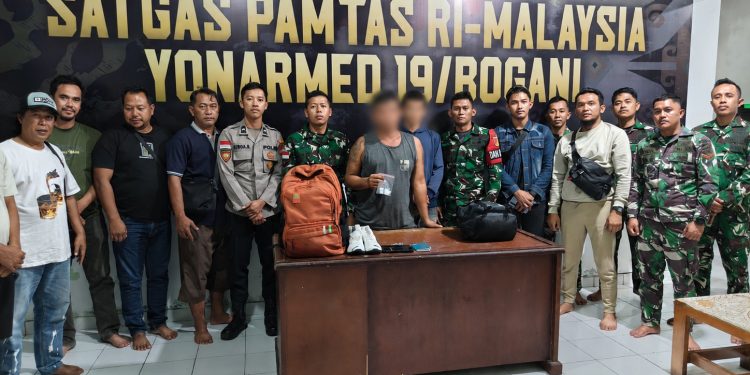 Satgas Pamtas RI-Malaysia Yonarmed 19/Bogani Gagalkan Penyelundupan Sabu 3,94 Gram Lewat Jalur Tikus