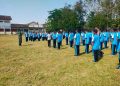 Tanamkan Disiplin Sejak Dini, Babinsa Latih 120 Siswa SMK Al Islam Donoyudan PBB