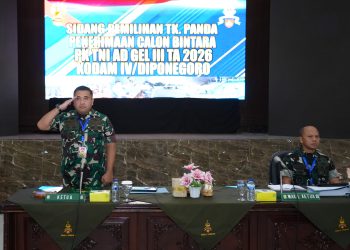 Kasdam IV/Diponegoro Pimpin Sidang Seleksi Caba PK TNI AD Gelombang III TA. 2026, Kualitas Jadi Prioritas