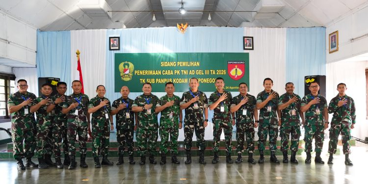 Pangdam IV/Diponegoro Pimpin Sub Panpus Caba PK TNI AD Gelombang III TA 2026
