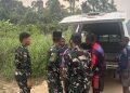 Wujud Kepedulian TNI, Satgas Pamtas RI-PNG Kewilayahan Yonif 147/KGJ Bantu Pemakaman Masyarakat Distrik Yamor